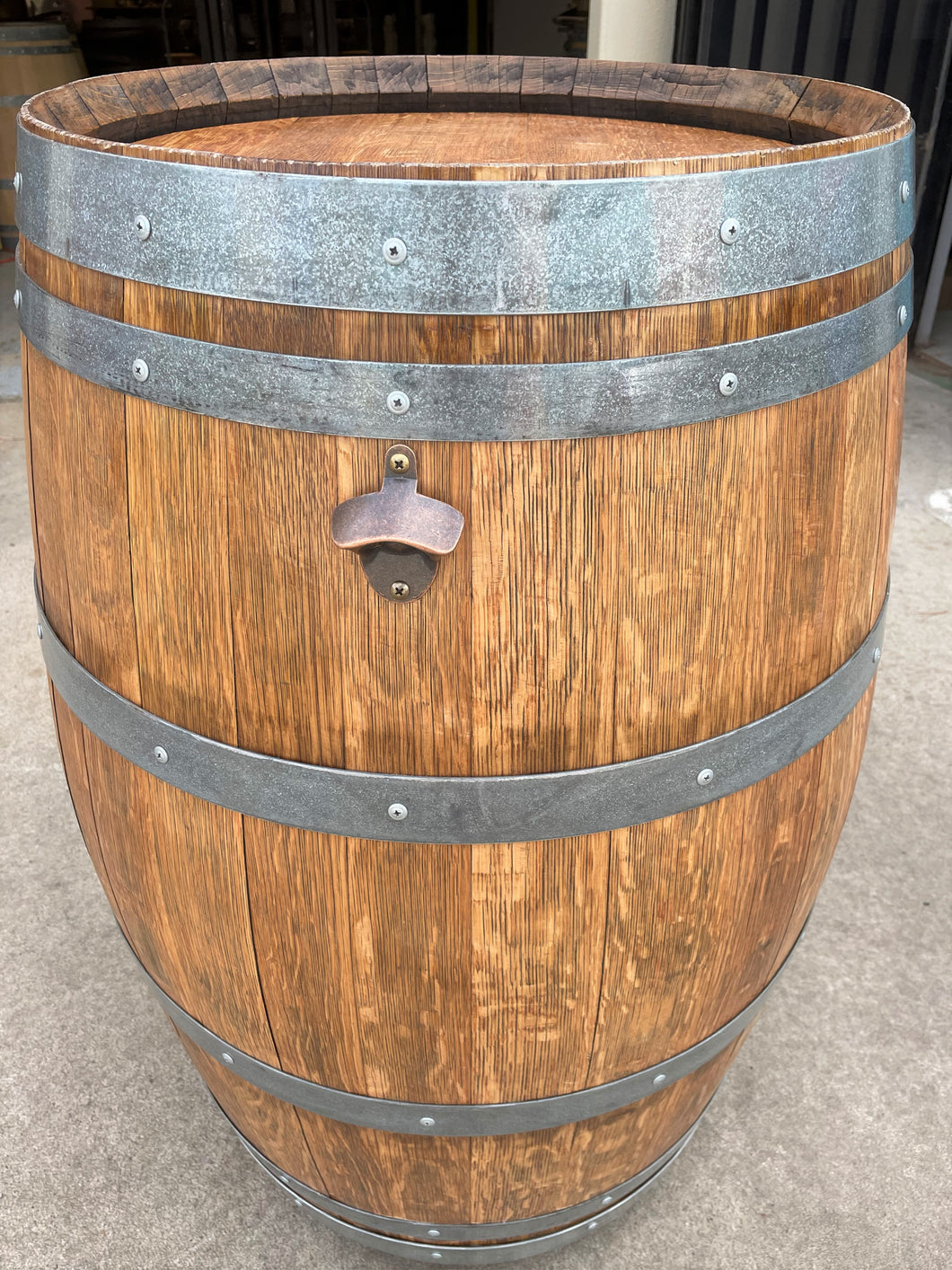 Original Barrel- varnished w/ lockable castors